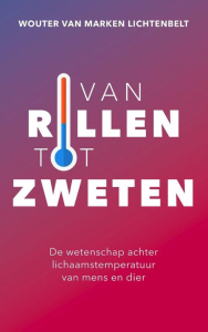 boekomslag van rillen tot zweten. rode achtergrond met thermometer en witten letters